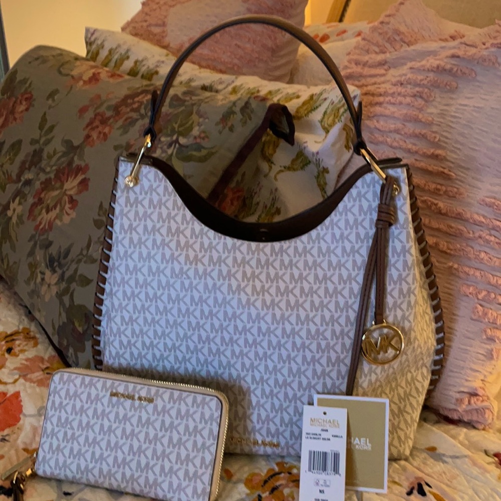 Michael Kors signature bag and wallet/ wristlet